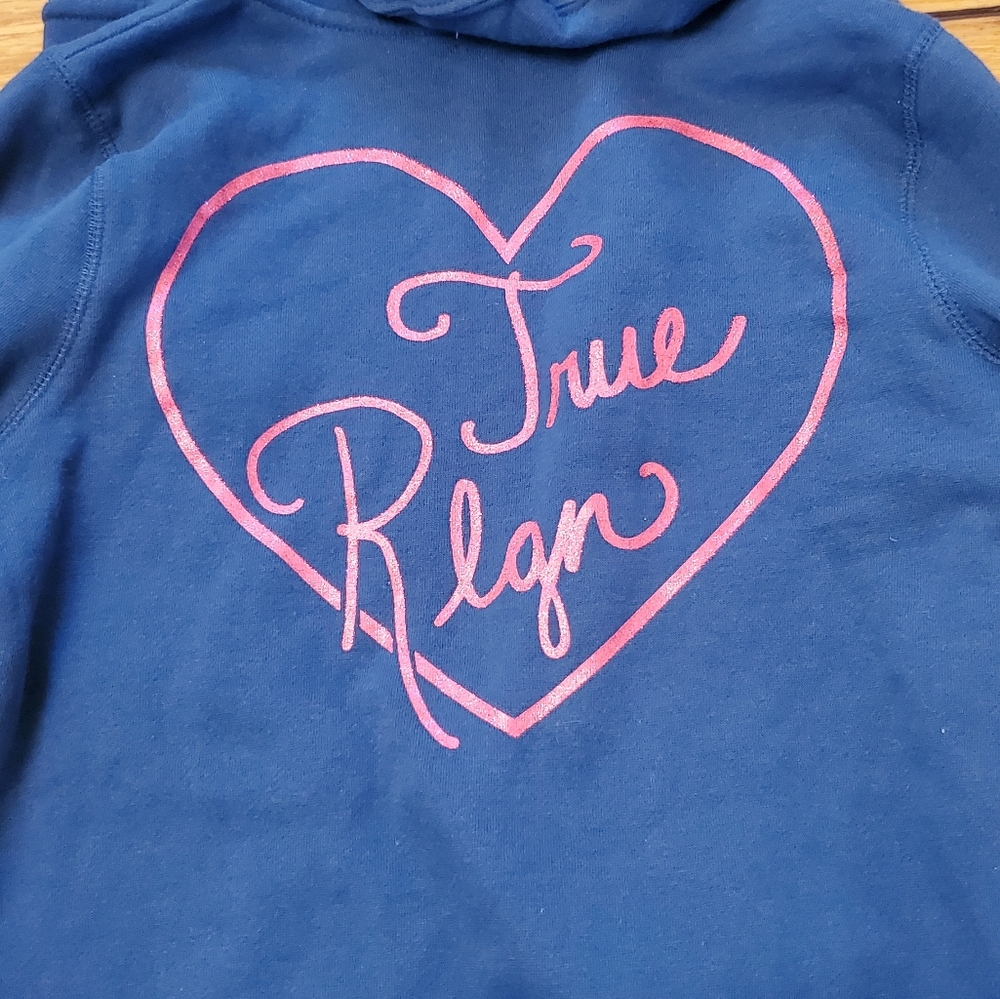True Religion girls zip-up hoodie.